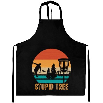 Discover Stupid Tree Disc Golf Vintage Ultimate Frisbee Aprons