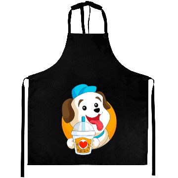 Discover Kawaii Dog Loves Aprons Boba Tea Bubble Tea Anime