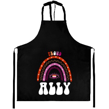 Discover Lesbian Pride Rainbow Proud Ally Lesbian Aprons