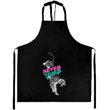 Discover Never Give Up Tiger Aprons