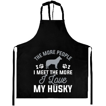 Discover I Love My Husky Aprons