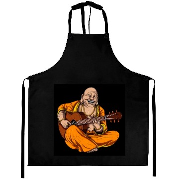 Discover Buddha Playing Guitar Aprons