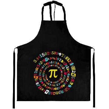 Discover Funny Pi Day Aprons Spiral Pi Math Aprons for Pi Day