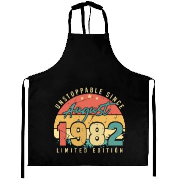 Discover 40th Birthday August 1982 Aprons