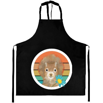 Discover Retro Vintage Squirrel With Flower Aprons