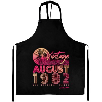 Discover 40th Birthday August 1982 Aprons