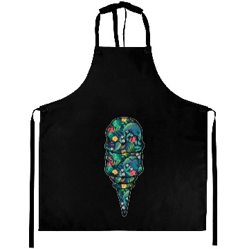 Discover Ice Cream Tropical Floral Flower Aprons
