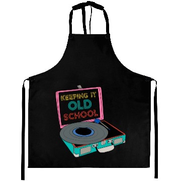 Discover Old School Vinyl Music Lover Aprons