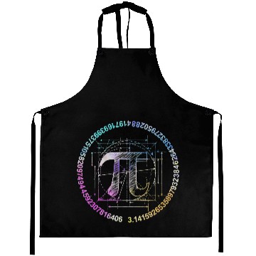 Discover Pi novelty circle watercolor Aprons for Pi Day