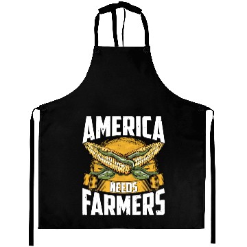 Discover America Needs Farmers Funny Corn Farming Aprons