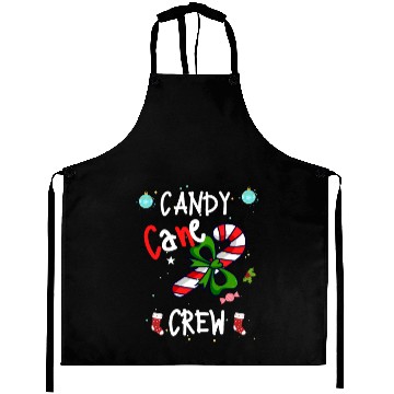 Discover Cute Funny Candy Cane Crew Funny Christmas Candy Aprons