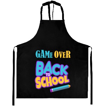 Discover Game Over Back To School Aprons