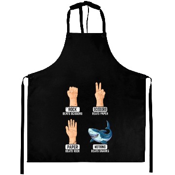 Discover Rock Paper Scissors Nothing Beats Sharks Funny Sha Aprons
