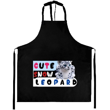 Discover Cute Snow leopard |big cats Aprons