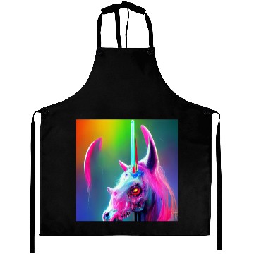 Discover Heavy metal rainbow ultra unicorn Aprons
