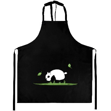 Discover Animal Love Cartoon Panda Ecosystem Nature Grass Aprons