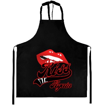 Discover Kiss Me Again Sexy Lip Redline Swoosh Graphic. Aprons