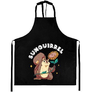 Discover Sunquirrel Squirrel & Sunflower-Themed Leisure Aprons