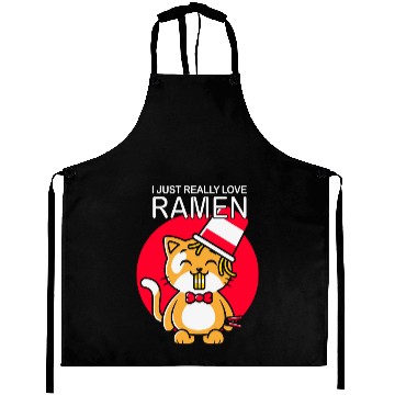 Discover Cat Ramen Lover I Just really love Ramen Aprons