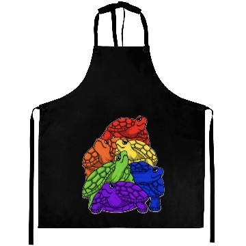 Discover Turtle Stack LGBTQ Gay Pride Rainbow Flag LGBT Aprons