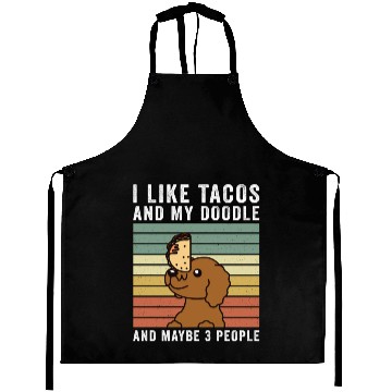 Discover I Like Tacos And My Goldendoodle Aprons