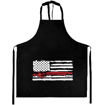 Discover Drone Flying , Drones, US FLAG Drone Aprons