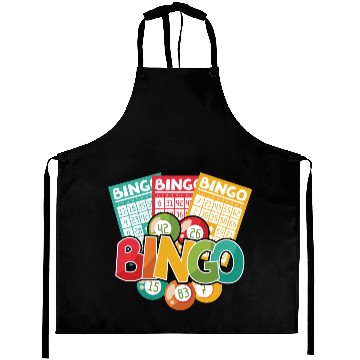 Discover Fun Lucky Bingo Gambling Night Balls Cards T Aprons