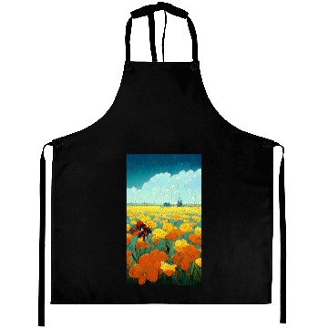 Discover Colorful multicolored bright picture. Painted Aprons