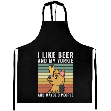 Discover I Like Beer And My Yorkshire Terrier Aprons