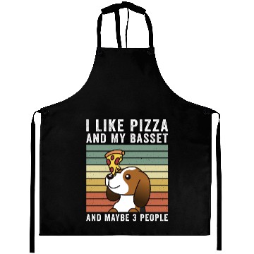 Discover I Like Pizza And My Basset Hound Aprons