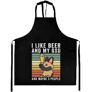 Discover I Like Beer And My German Shepherd Aprons