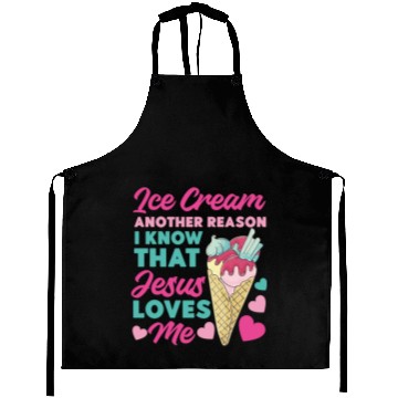Discover Ice Cream Christian Jesus Cone Ice Aprons