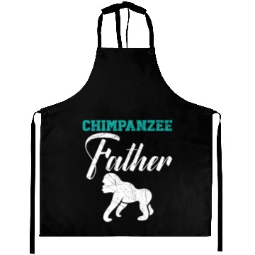 Discover Chimpanzee Father Monkey Wildlife Animal Zookeeper Aprons