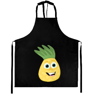 Discover Pineapple Cartoon kawaii Anime funny face Aprons