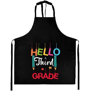 Discover Hello Third Grade 3rd Grader Student Teacher Gifts Aprons