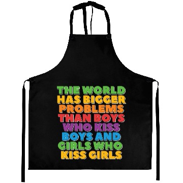 Discover Gay Pride Lesbian LGBT Rainbow Bigger problems Aprons
