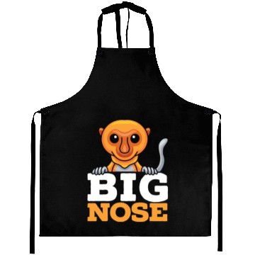 Discover Big Nose Proboscis Monkey Ape Wildlife Zookeeper Aprons
