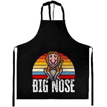 Discover Big Nose Proboscis Monkey Ape Wildlife Zookeeper Aprons