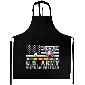 Discover Vietnam Veteran Eagle US Flag Dog Tag Vintage Aprons