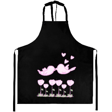 Discover love bird animals nature flowers Aprons
