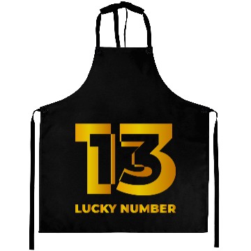 Discover Lucky Number Logo Funny Aprons