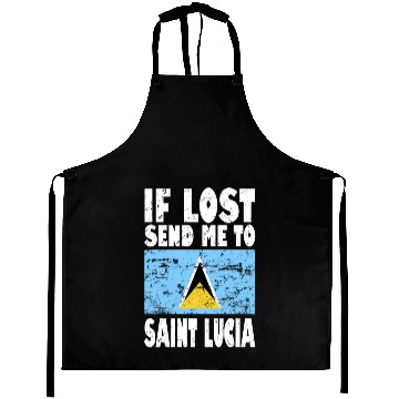 Discover Saint Lucia Flag Saying Aprons