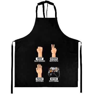 Discover Rock Paper Scissors Nothing Beats Gaming Funny Gam Aprons