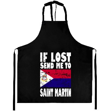 Discover Saint Martin Flag Saying Aprons