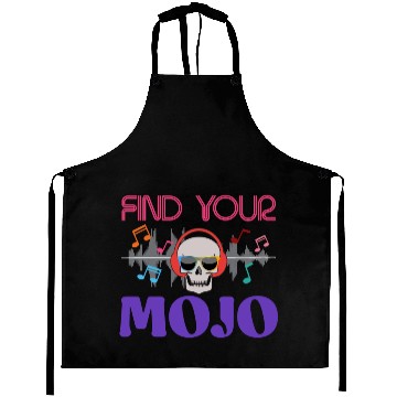 Discover Find Your Mojo Colorful Violet Pink Retro Font Aprons