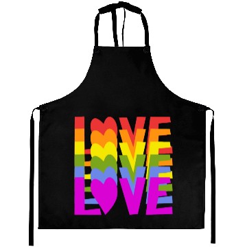 Discover Lgbtq Gay Pride Month Rainbow Love Is Love Aprons