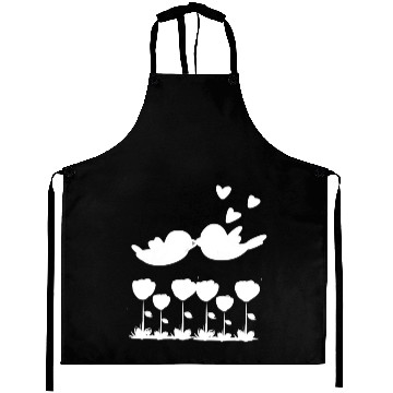 Discover love bird animals nature flowers Aprons