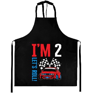 Discover I'm Two Let's Roll Aprons, Future Race Driver Aprons,
