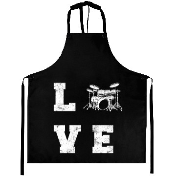 Discover Love Percussion Drums Funny Drummer Band Music Dru Aprons