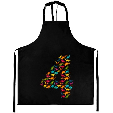 Discover T Rex Dinosaur Four Year Old 4th Birthday Boy Gift Aprons